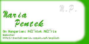 maria pentek business card